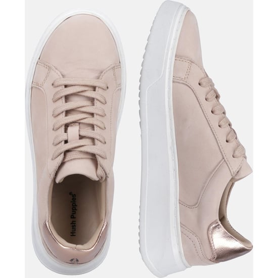 Hush Puppies Camille Leren Damestrainers Blush - Image 6