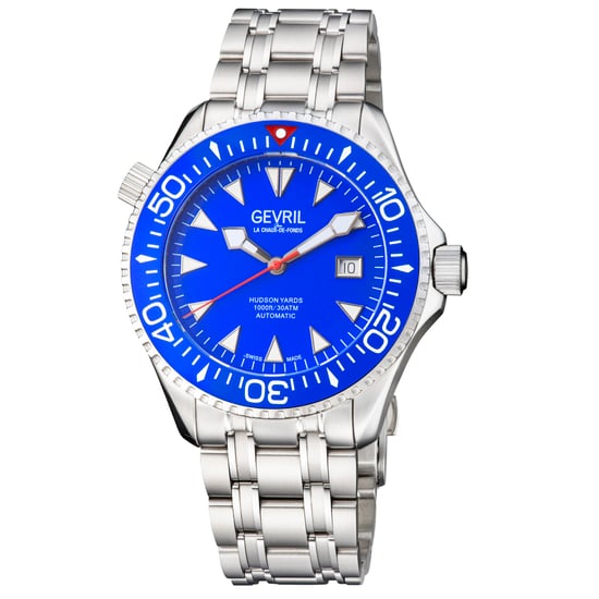 Gevril Men's Hudson Yards Blue Dial Stainless Steel Watch