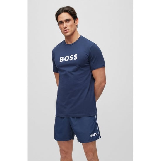 Men's Boss Beach T-Shirt in Navy - Image 1
