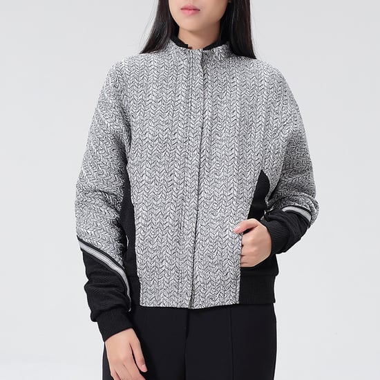 Bi-materiaal Jacquard-jas - Image 1