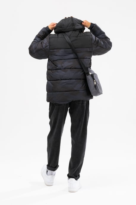Hype Boys Black Classic Camo Crest Puffer Jacket