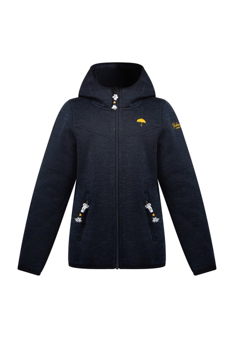 Schmuddelwedda Gebreide fleeceblouse voor meisjes meisjes (kinderen) marine gem - Image 1