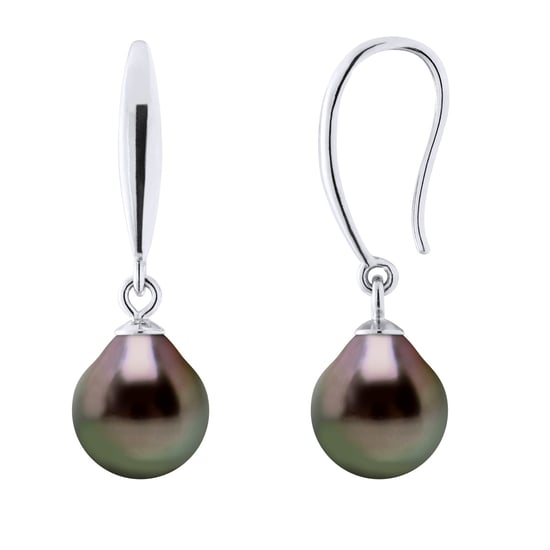 Oorbellen van Zilver 925 en Echte Cultiveerde Tahiti Parel Per 8-9 mm - Image 1