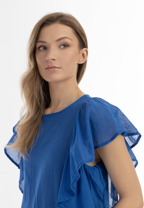 Dreimaster Blouse shirt Dames blauw - Image 5