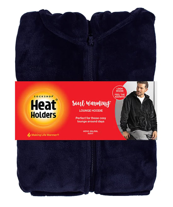 Heat Holders - Heren Soul Warming Zachte Fleece Lounge Hoodie - Marineblauw - Image 2