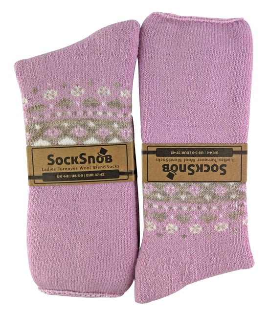 Thermische bedsokken voor dames Een maat - Roze - Image 2