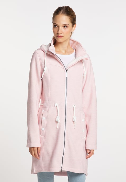 ICEBOUND Yuka serie Gebreide fleece jas Dames oud roze melange - Image 2