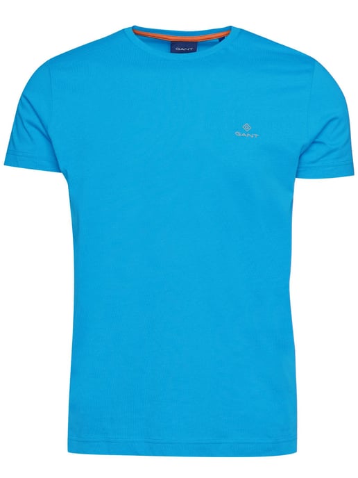 Gant heren T-shirt met ronde hals en contrasterend logo - Blauw - Image 5