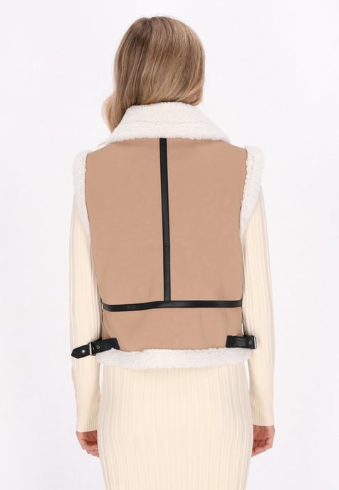 Dreimaster Waistcoat Dames Kameel - Image 4