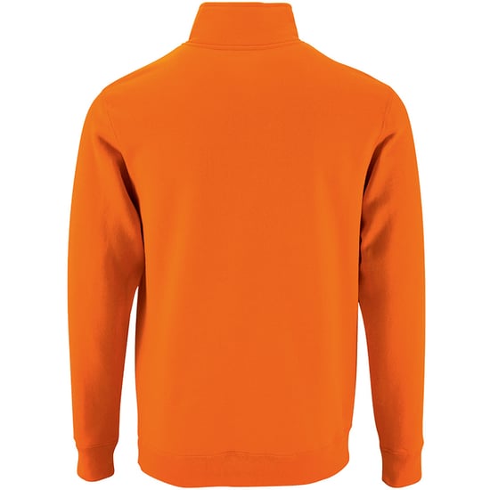 SOLS Heren Stan Contrast Zip Neck Sweatshirt (Oranje) - Image 2