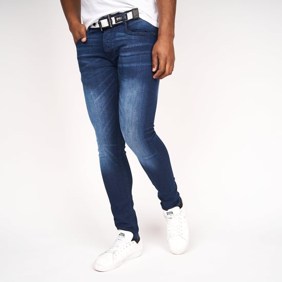 Crosshatch Heren Barbeck Slim Jeans (Donkere wasbeurt) - Image 1