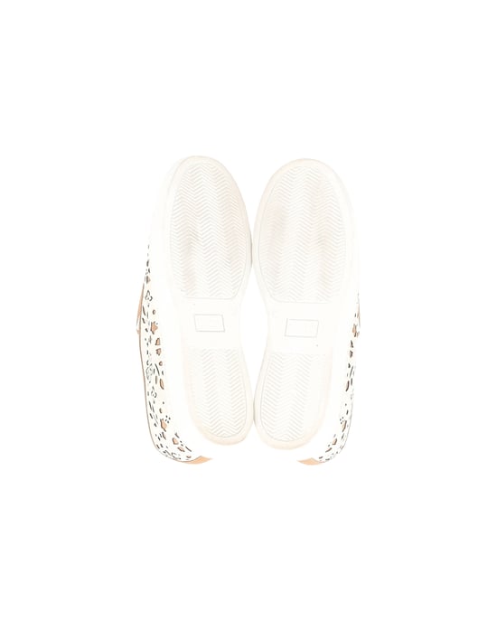 Charlotte Olympia Coole Katten Laser-geknipte Instap Sneakers in Crème Leer - Image 6