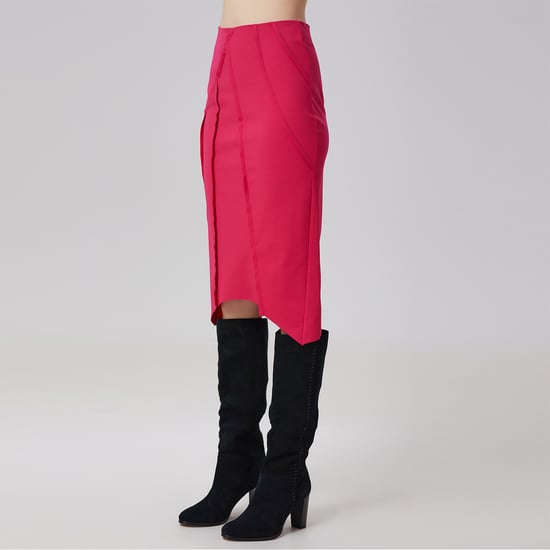 Asymmetrische rok met structurele lijnen - Image 6