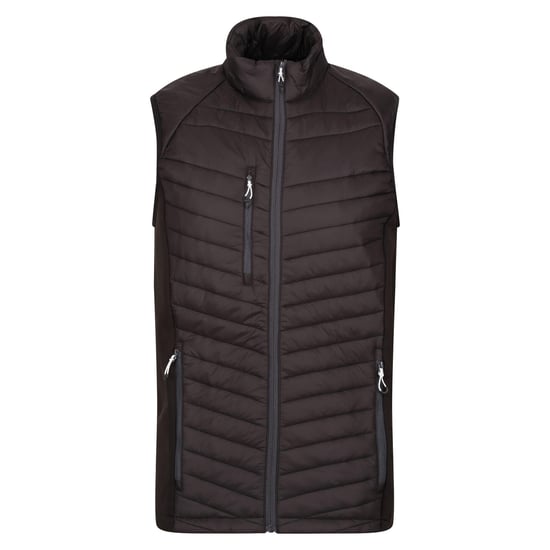 Regatta Mens Navigate Quilted Hybrid Gilet (Black/Seal Grey)