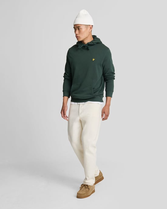 Men's Lyle And Scott Pullover Hoodie in Green - Image 2