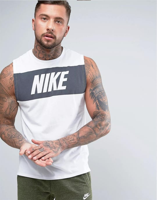 Nike herenhemd met retro logo in wit - Image 1