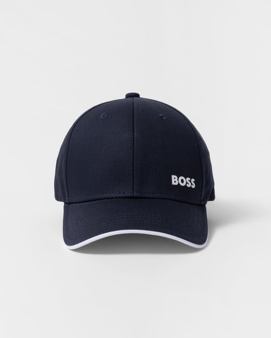 Accessories Boss Bold Logo Print Cap in Dark Blue - Image 2