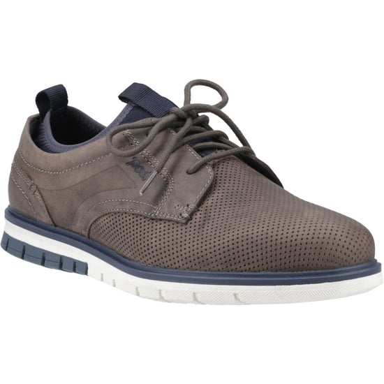 Pod Murphy Leer Heren Grijs Veterschoenen - Image 1