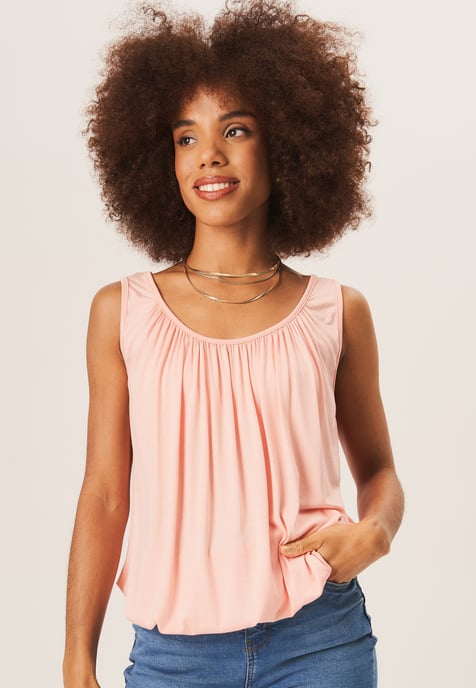 Rouse hals oversized mouwloze top - Image 1