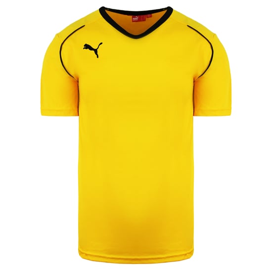 Puma V5.08 Short Sleeve Shirt V-Neck Yellow Mens Football Top 700471 07