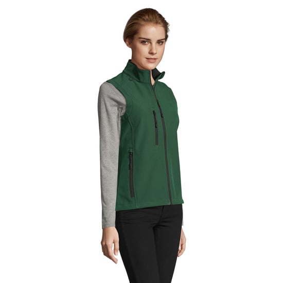 SOLS Dames/dames Rallye Soft Shell Bodywarmer Jacket (Fles groen) - Image 3