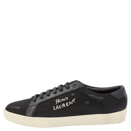 Saint Laurent Court Classic Sl/06 Embroidered Sneakers Black - Image 2
