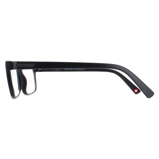 Montana Rectangular Unisex Matte Black Glasses
