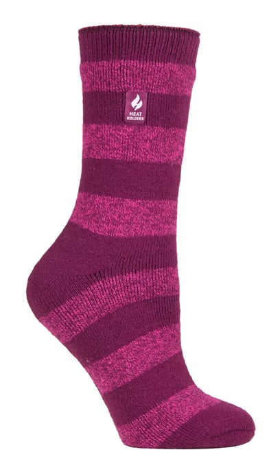 Heat Holders Lite - Geïsoleerde thermo damessokken - Diepe Fuchsia / Bes (Bologna) - Image 1