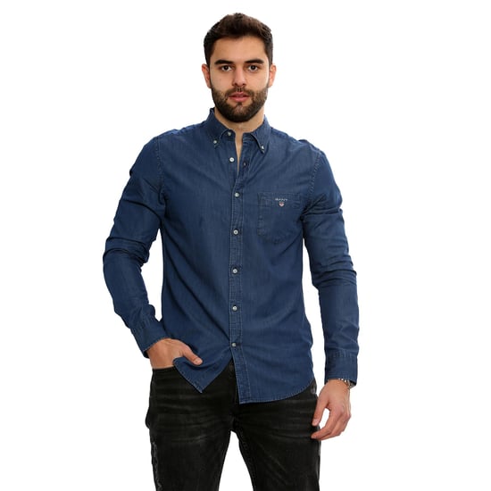 Gant Heren Regular Fit Overhemd | Indigo Overhemd - Image 2