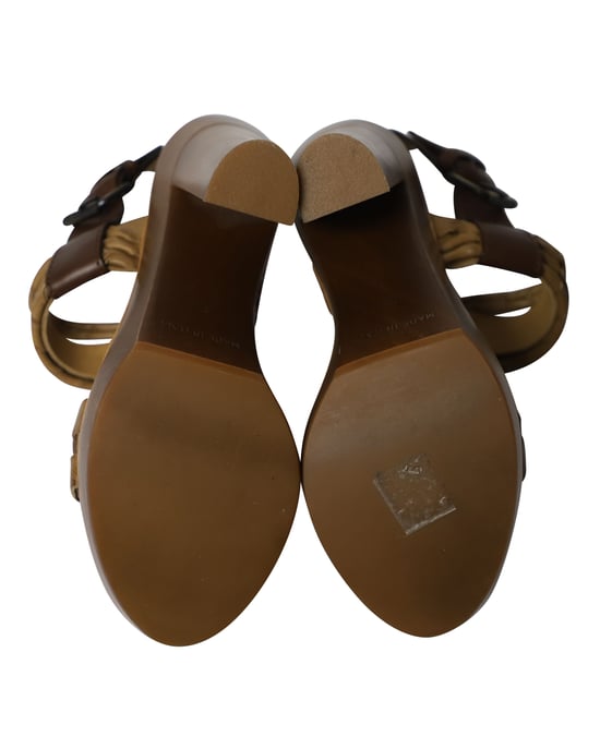Lanvin Houten Hakken in Bruin Leder - Image 5