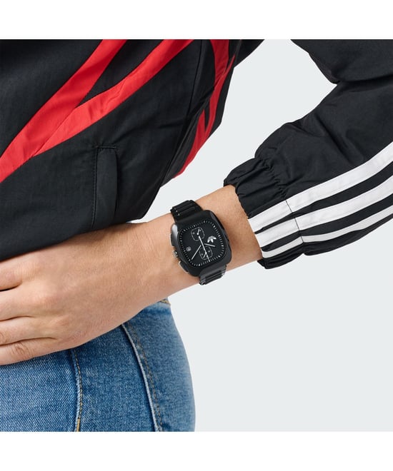 Adidas Originals Retro Wave Twee Chrono Unisex Zwarte Horloge AOSY24533 - Image 5