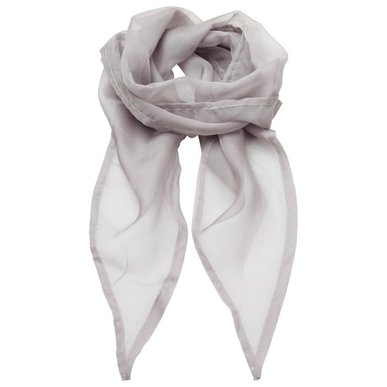 Premier Uniseks sjaal van chiffon in kleuren voor volwassenen (Zilver) - Image 1