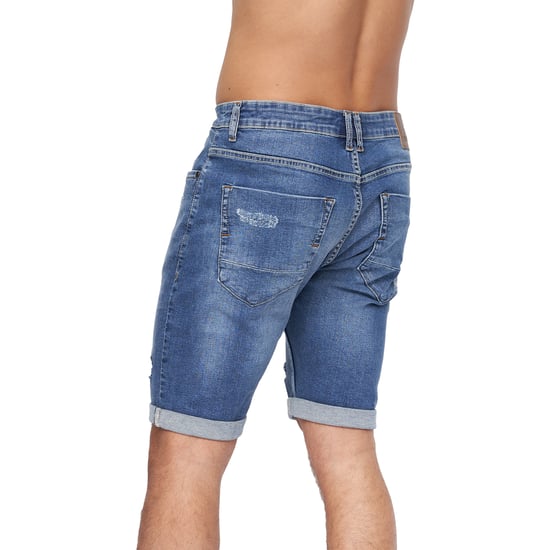 Crosshatch Heren Riptrey Abraised Denim Shorts (Tussentijdse wasbeurt) - Image 3