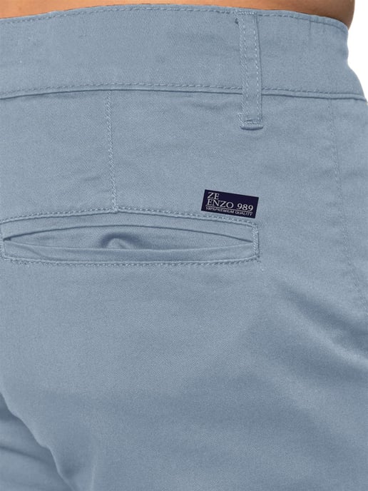 Enzo Heren Slim Fit Stretch Chino Korte Broek - Image 3