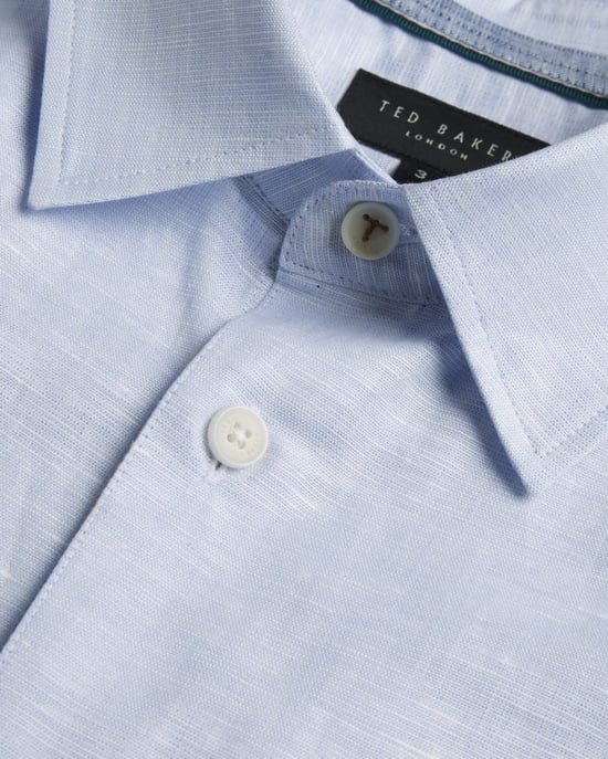 Ted Baker Palomas Heren Korte Mouwen Linnen Shirt - Image 6