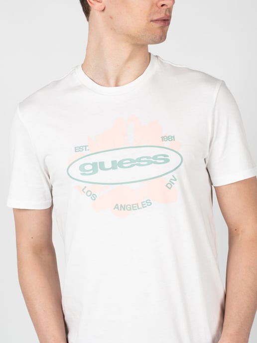 Guess T-Shirt LA Logo Mannen Wit - Image 5
