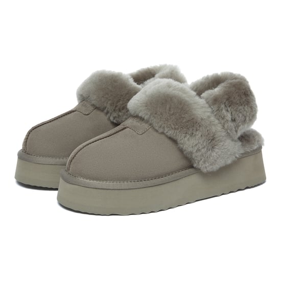 EVER AU Australia Women Fantail Leather Slippers With Two Removable Straps