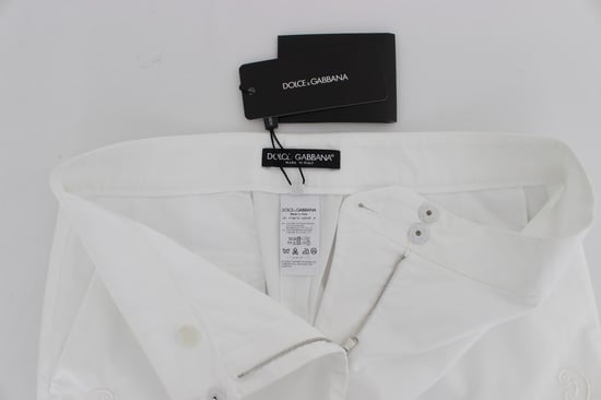 Dolce & Gabbana Dames Witte Bloemen Snitjurk Sicilië Broek - Image 5