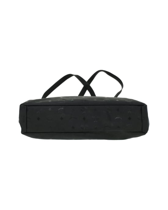 MCM Vicetos Logogram Schoudertas PVC Leer Zwart Auth ti758 - Image 3