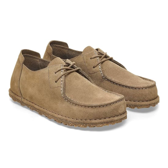Birkenstock Utti Suede Heren Veterschoenen Taupe - Image 1