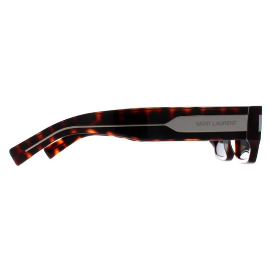 Saint Laurent Rectangle Mens Havana Crystal Black SL660