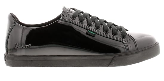 Kickers Womens Shoes Work School Tovni Lacer Leather Lace Up black patent - Image 2