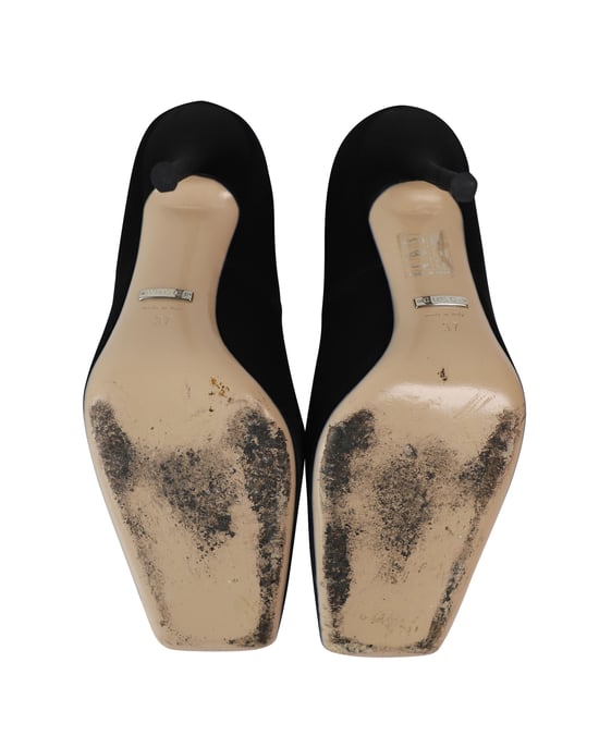 Gucci Dionysus Versierde Pumps in Zwart Satijn - Image 5