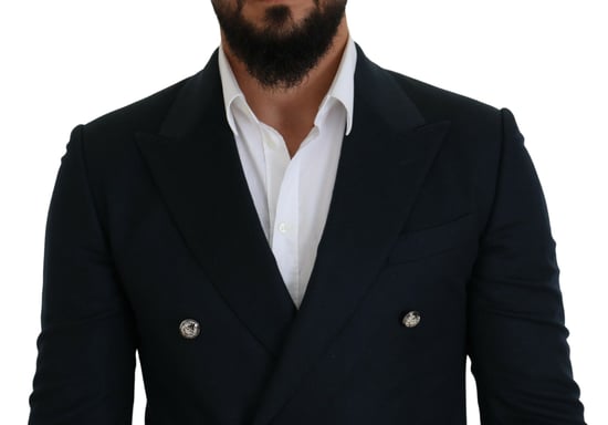Dolce & Gabbana Heren Blauwe Dubbelzijdige Formele Jas Blazer - Image 4