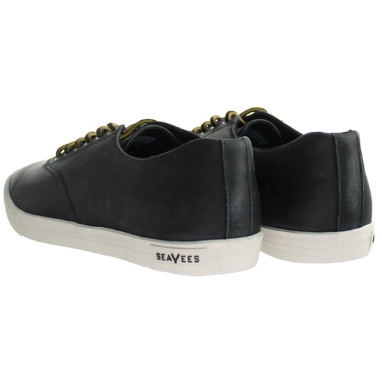 Seavees Hermosa Sneaker Wintertide Black Oiled Rugged Leather Black Mens Shoes