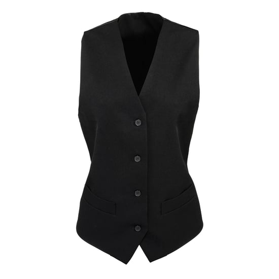 Premier Vrouwen/Dames Gevoerde Waistcoat (Zwart) - Image 1