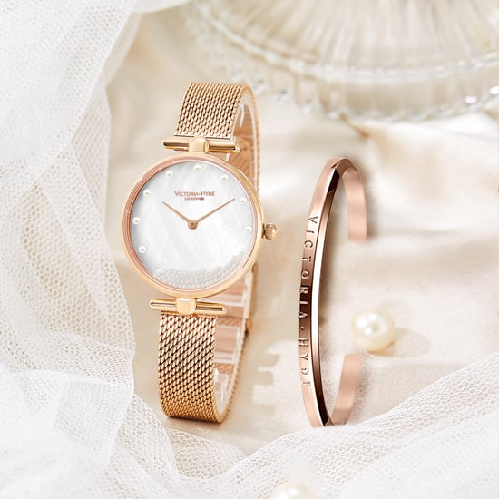 VICTORIA HYDE Horloge Geschenkset Parelwit/Rozegoud - Image 4