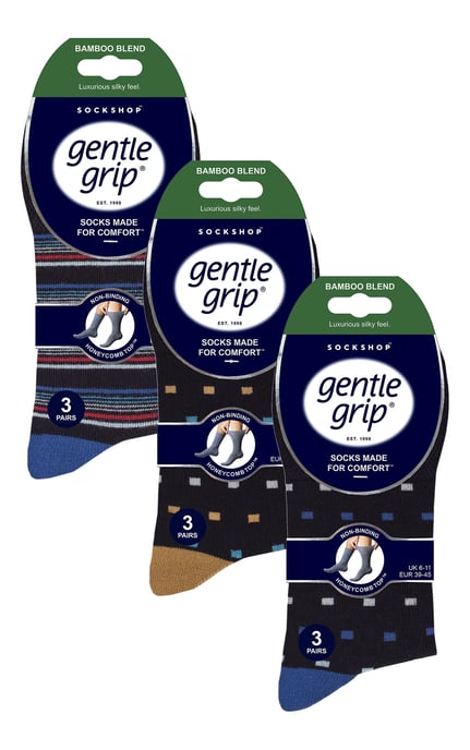 Gentle Grip - Heren 9 Paar Bamboe Sokken Multipack - SOMRM080910 - Image 2