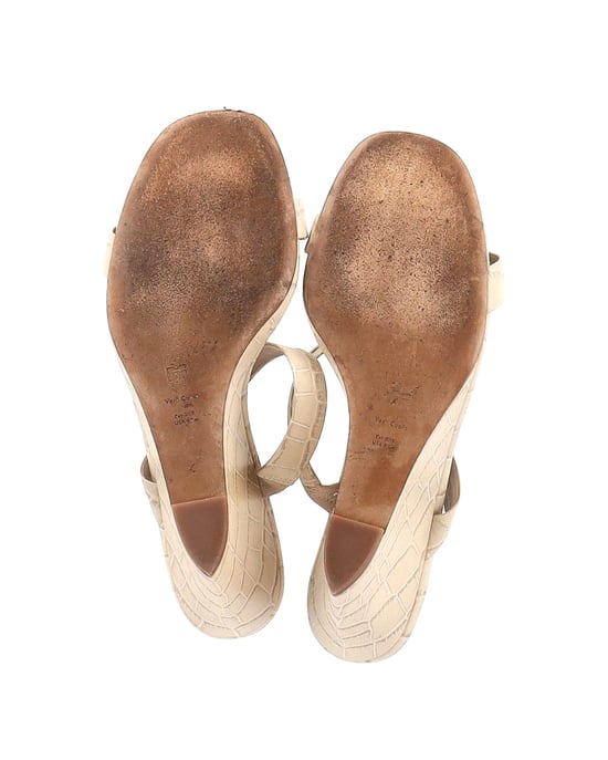 Diane Von Furstenberg Vivienne Wedge Sandalen met Krokodillenprint in Beige Leer - Image 6