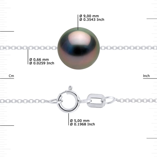 DIADEMA - Bracelet - Tahitian Pearl - Silver